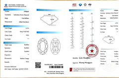 2.17ct Oval Brilliant Cut Lab Diamond - F. V. Pink Color VVS1 | Doveggs Certified