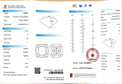 5.12ct Cushion Brilliant Cut Lab Diamond – E Color VS1 | Doveggs Certified