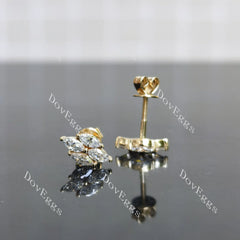 Marquise moissanite/lab grown diamond earrings| DovEggs
