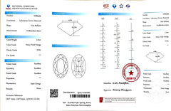 2.16ct Oval Brilliant Cut Lab Diamond - F. V. Orange Color VVS1 | Doveggs Certified