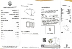 2.062ct Emerald Cut Lab Diamond - F Color VVS2 | Doveggs Certified