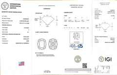 1.53ct Cushion Cut Lab Diamond - F Color SI1 | Doveggs Certified