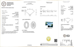 3.18ct Oval Cut Lab Diamond - G Color VS2 | Doveggs Certified