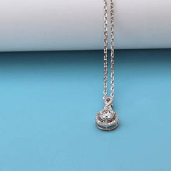 Doveggs round art deco moissanite pendant necklace (pendant only)