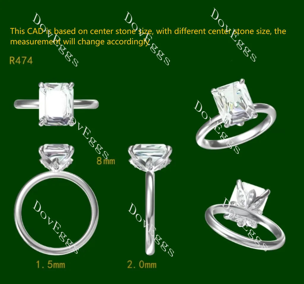La Rose-Radiant solitaire torus moissanite engagement ring| DovEggs