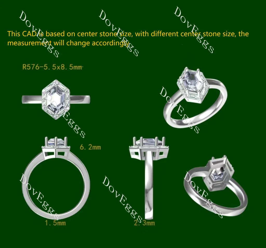 Dovie Doutch Marquise cut halo art deco colored gem engagement ring| Doveggs