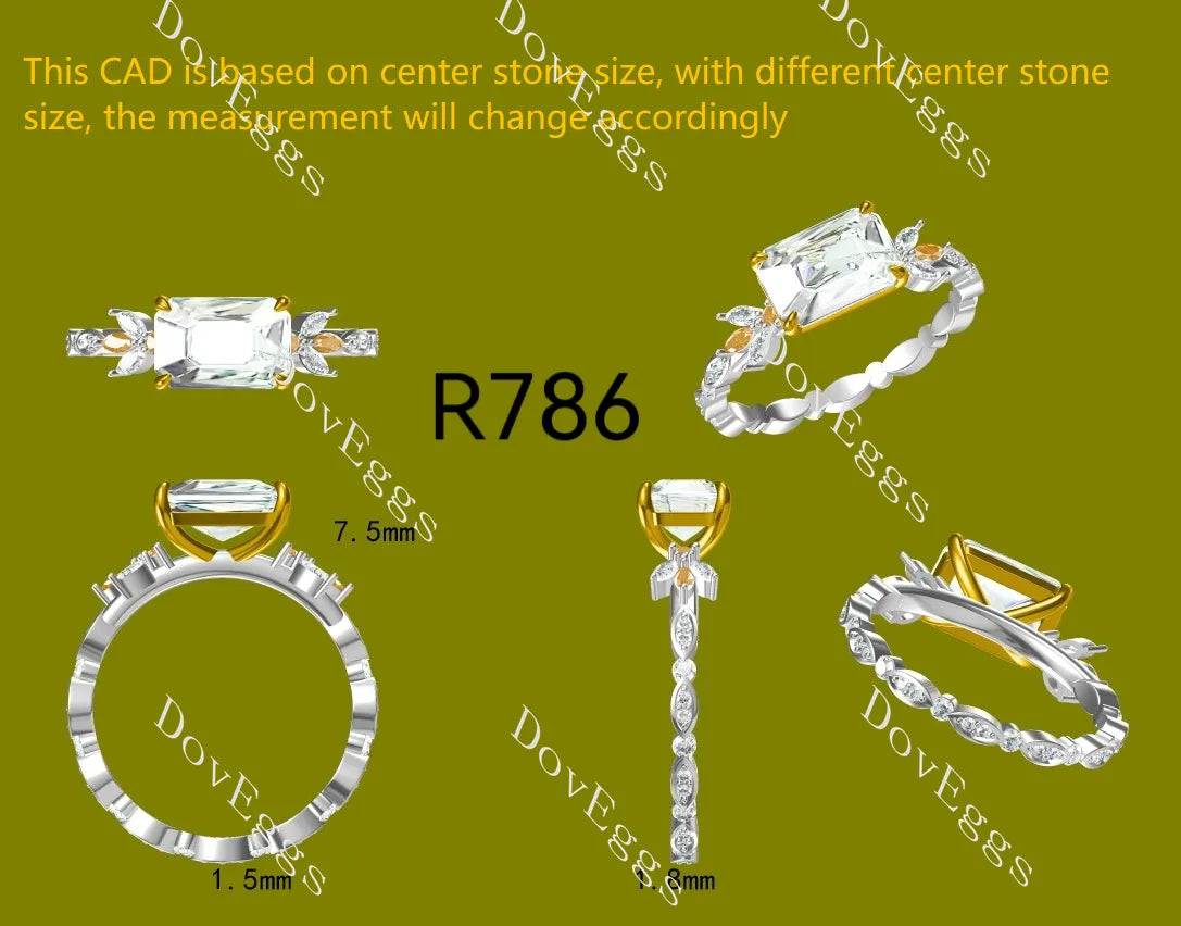 Socorro-Radiant pave full eternity lab diamond engagement ring semi-mount only(Exclusively to DovEggs Stones)