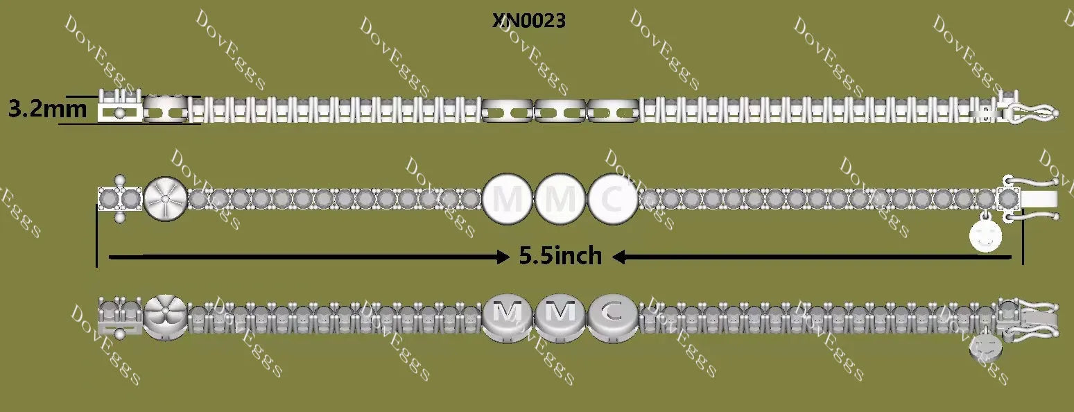 Round moissanite/lab grown diamond friendship bracelet| DovEggs