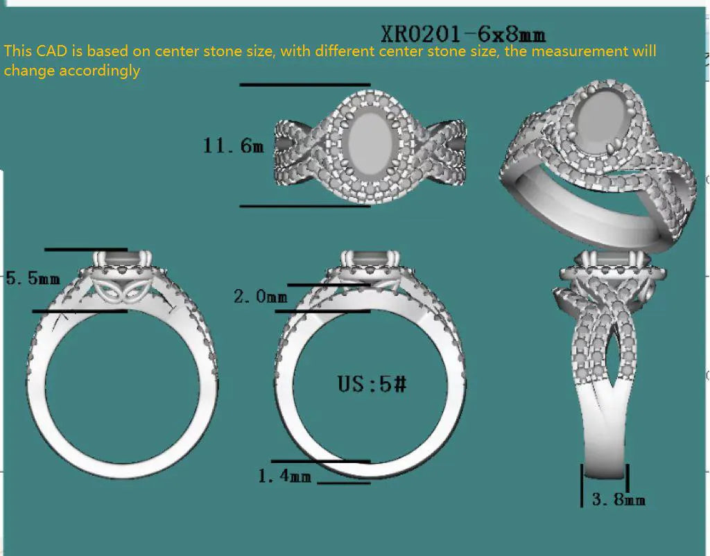 Oval twisted band setting halo moissanite engagement ring| DovEggs