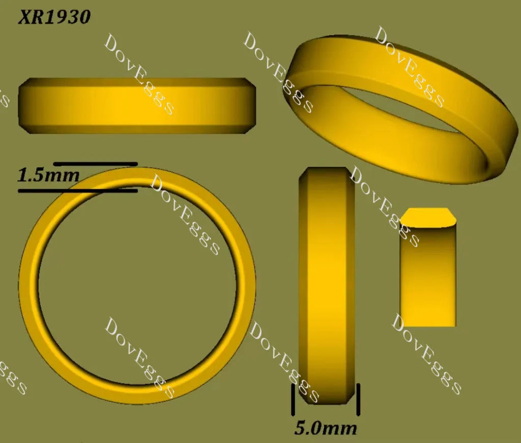 Plain atin finish effect wedding band-5mm band width| DovEggs