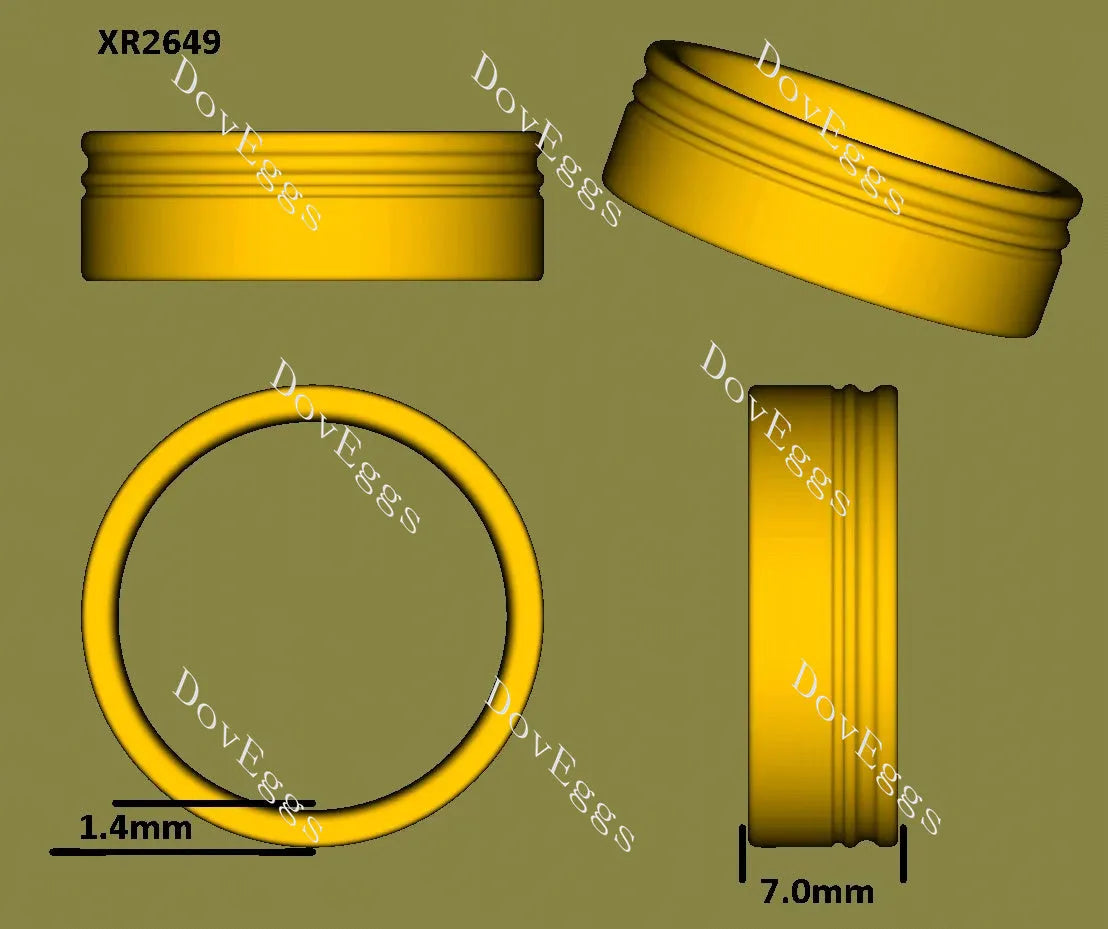 Vintage plain wedding band-7.0mm band width| Doveggs