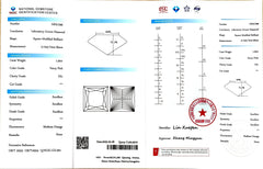 1.20ct Princess Lab Diamond - Fancy Pink Color VS1 | Doveggs Certified
