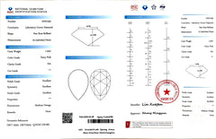 1.53ct Pear Rose Cut Lab Diamond - Fancy Pink Color VS1 | Doveggs Certified