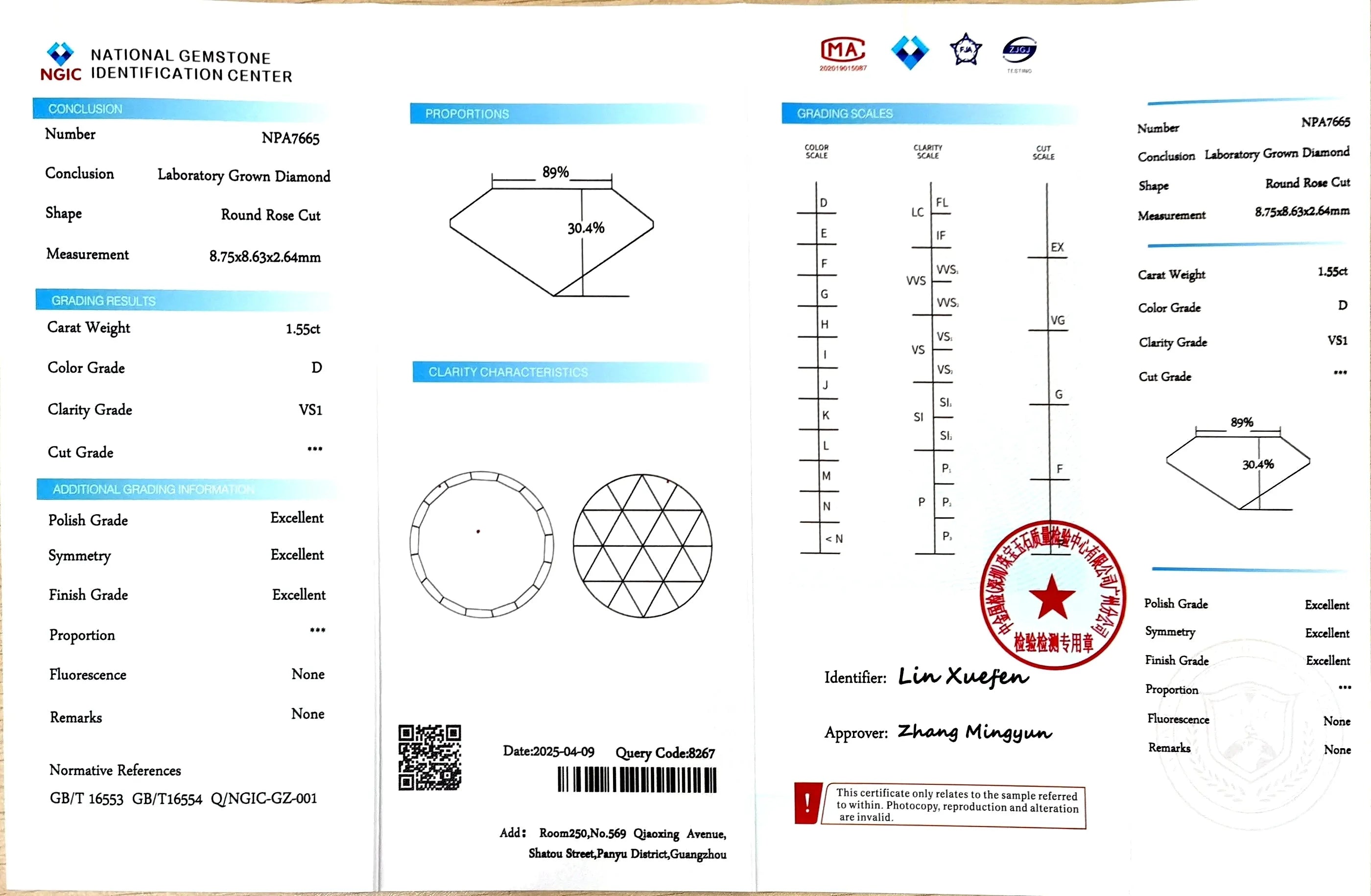 1.55ct Round Rose Cut Lab Diamond -D Color VS1 | Doveggs Certified