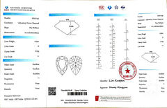 2.02ct Pear Cut Lab Diamond - D Color VVS2 Clarity | Doveggs Certified