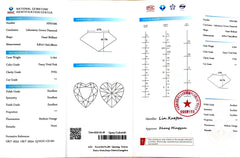 2.10ct Heart Lab Diamond - Fancy Vivid Pink Color VVS1 | Doveggs Certified