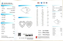 2.160ct Heart Lab Diamond - E Color VVS2 | Doveggs Certified