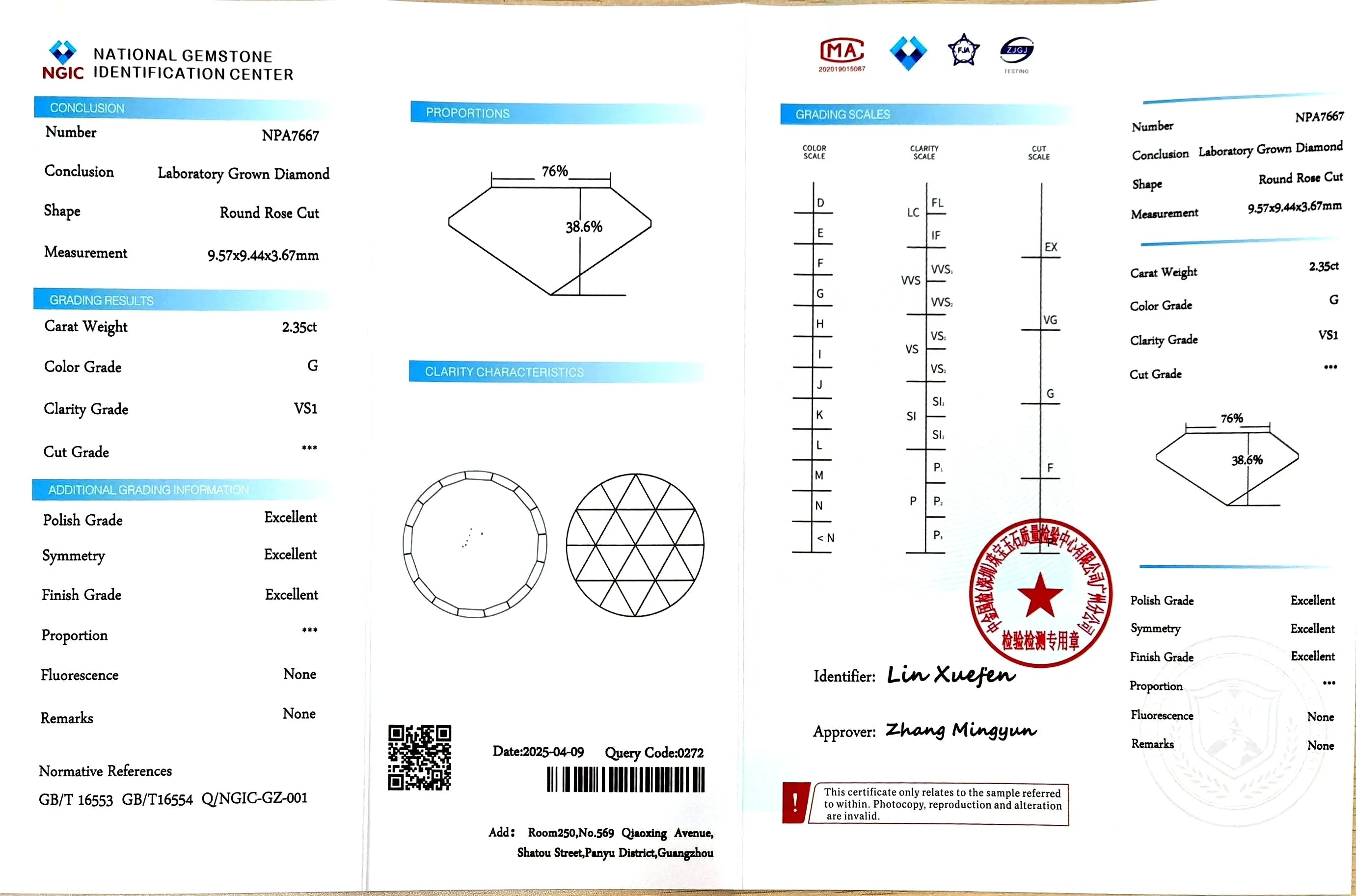2.35ct Round Rose Cut Lab Diamond -G Color VS1 | Doveggs Certified