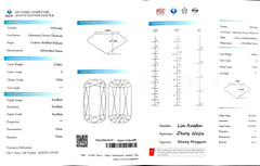 3.009ct Modified Elongated Cushion Lab Diamond - E Color VVS2 | Doveggs Certified