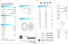 3.016ct Oval Cut Lab Diamond - E Color VS1 | Doveggs Certified