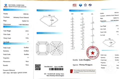 3.01ct Asscher Cut Lab Diamond - D Color VVS1 Clarity | Doveggs Certified