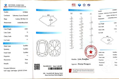 3.02ct Cushion Old Mine Cut Lab Diamond - D Color VVS2 | Doveggs Certified