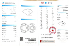 3.04ct Cushion Lab Diamond - E Color VVS1 | Doveggs Certified