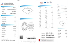 3.110ct Oval Cut Lab Diamond - E Color VVS2 | Doveggs Certified