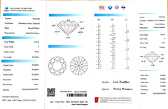 3.121ct Round Lab Diamond - E Color VVS1 | Doveggs Certified