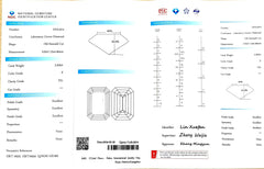 3.303ct Emerald Cut Lab Diamond - E Color VS1 | Doveggs Certified