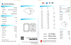 5.110ct Emerald Cut Lab Diamond - F Color VS1 | Doveggs Certified