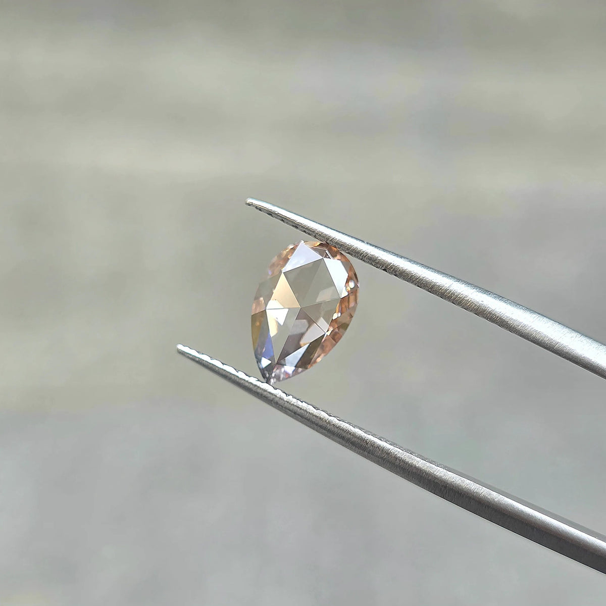 1.53ct Pear Rose Cut Lab Diamond - Fancy Pink Color VS1 | Doveggs Certified