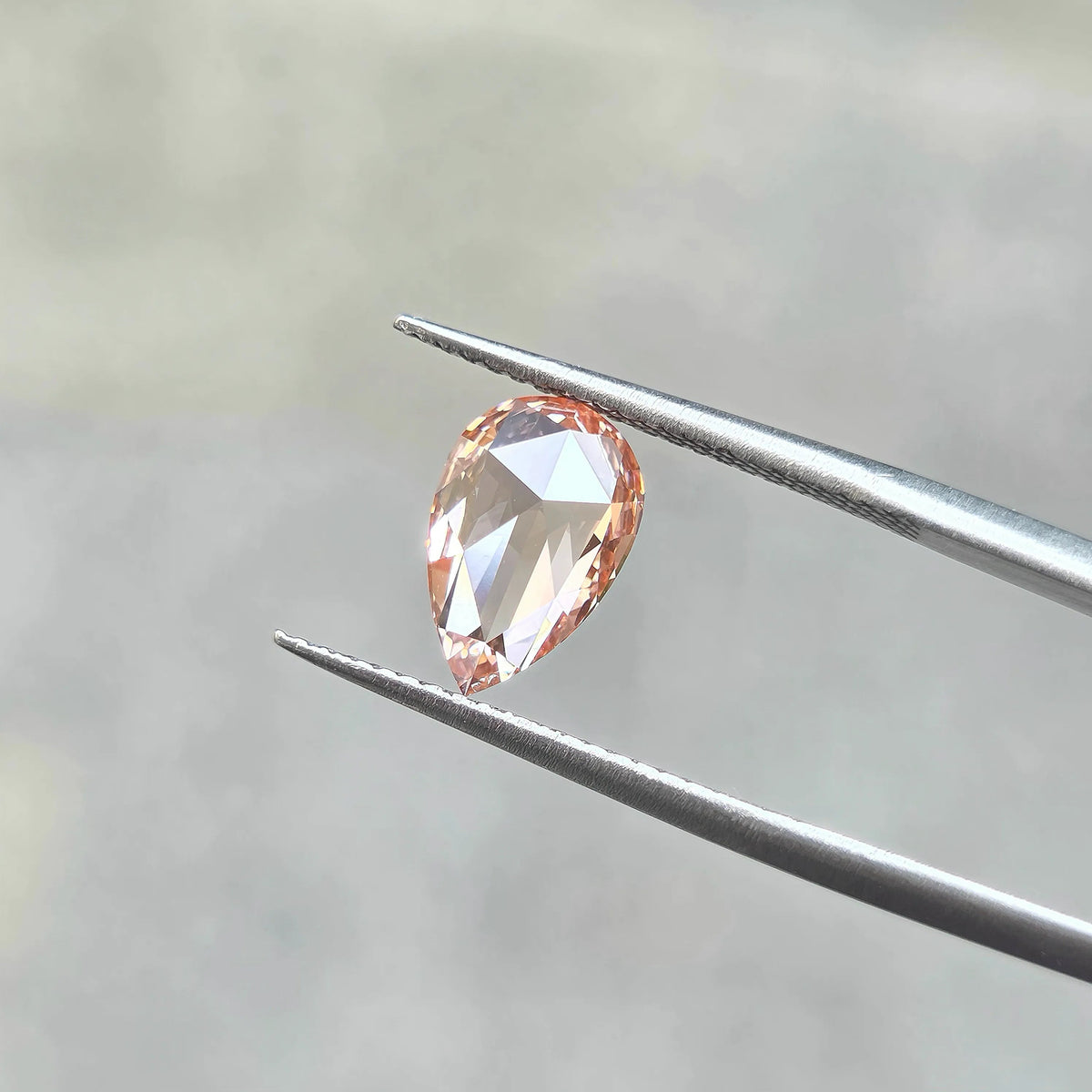 2.14ct Pear Rose Cut Lab Diamond – Fancy Vivid Pink Color VVS1 | Doveggs Certified