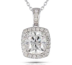 Halo lab diamond pendant necklace semi-mount only(Exclusively to DovEggs Stones)