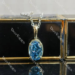 River Lee-Oval solitaire moissanite pendant necklace (pendant only)| Doveggs