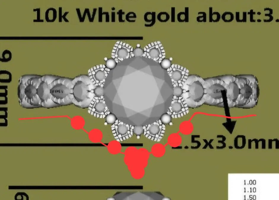 Wedding band for 28570 ering