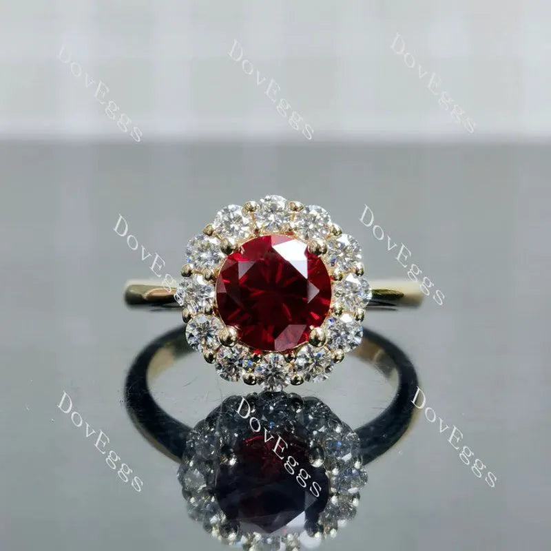 Doveggs halo stones engagement ring semi-mount only(Exclusively to DovEggs Stones)