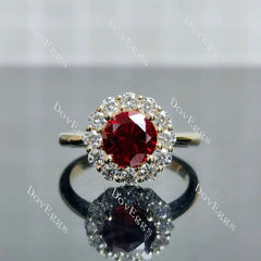 Doveggs halo stones engagement ring semi-mount only(Exclusively to DovEggs Stones)