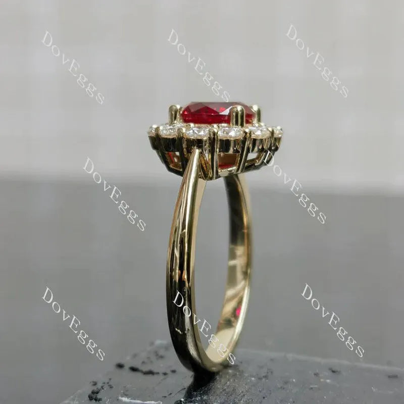 Doveggs halo stones engagement ring semi-mount only(Exclusively to DovEggs Stones)