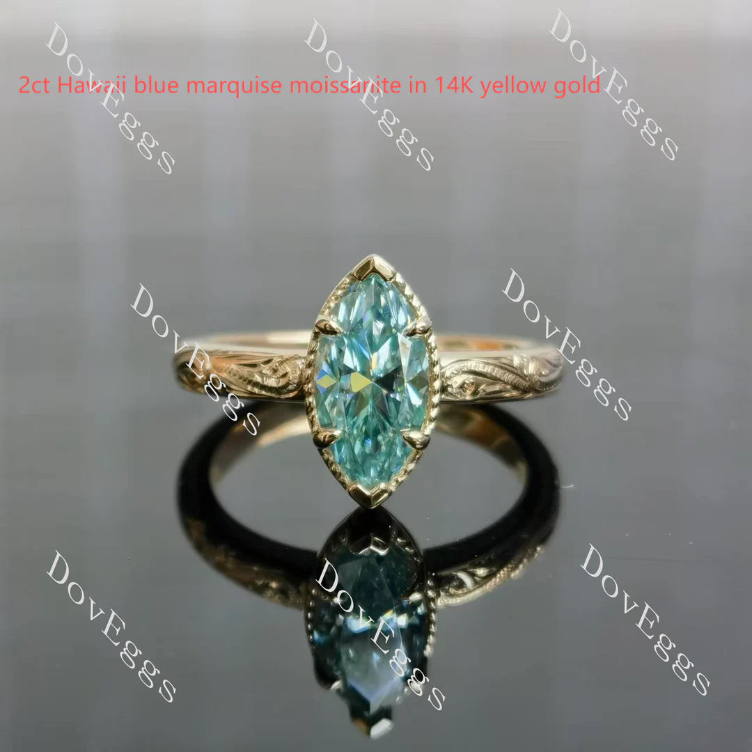 Ka Lokahi solitaire bezel lab diamond engagement ring set semi-mount only(Exclusively to DovEggs Stones)