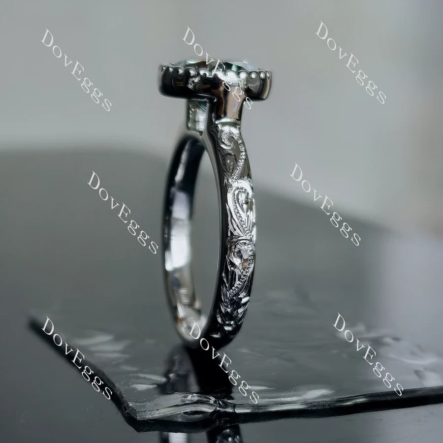 Ka Lokahi solitaire bezel lab diamond engagement ring set semi-mount only(Exclusively to DovEggs Stones)