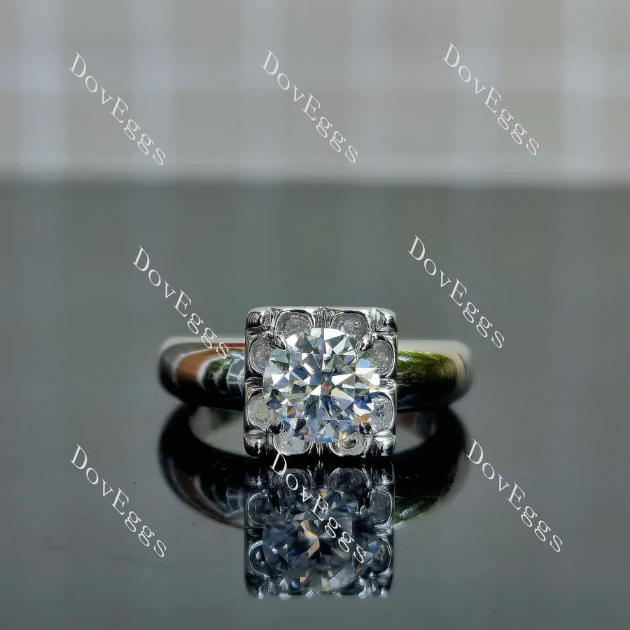 Solitaire engagement ring only semi-mount only(Exclusively to DovEggs Stones)