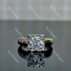 Solitaire engagement ring only semi-mount only(Exclusively to DovEggs Stones)