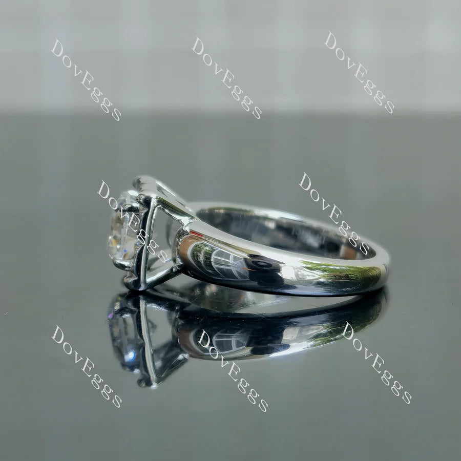 Solitaire engagement ring only semi-mount only(Exclusively to DovEggs Stones)