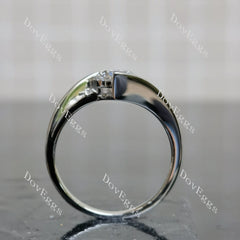 Doveggs pave side stones engagement ring semi-mount only(Exclusively to DovEggs Stones)