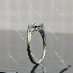 Doveggs pave side stones engagement ring semi-mount only(Exclusively to DovEggs Stones)