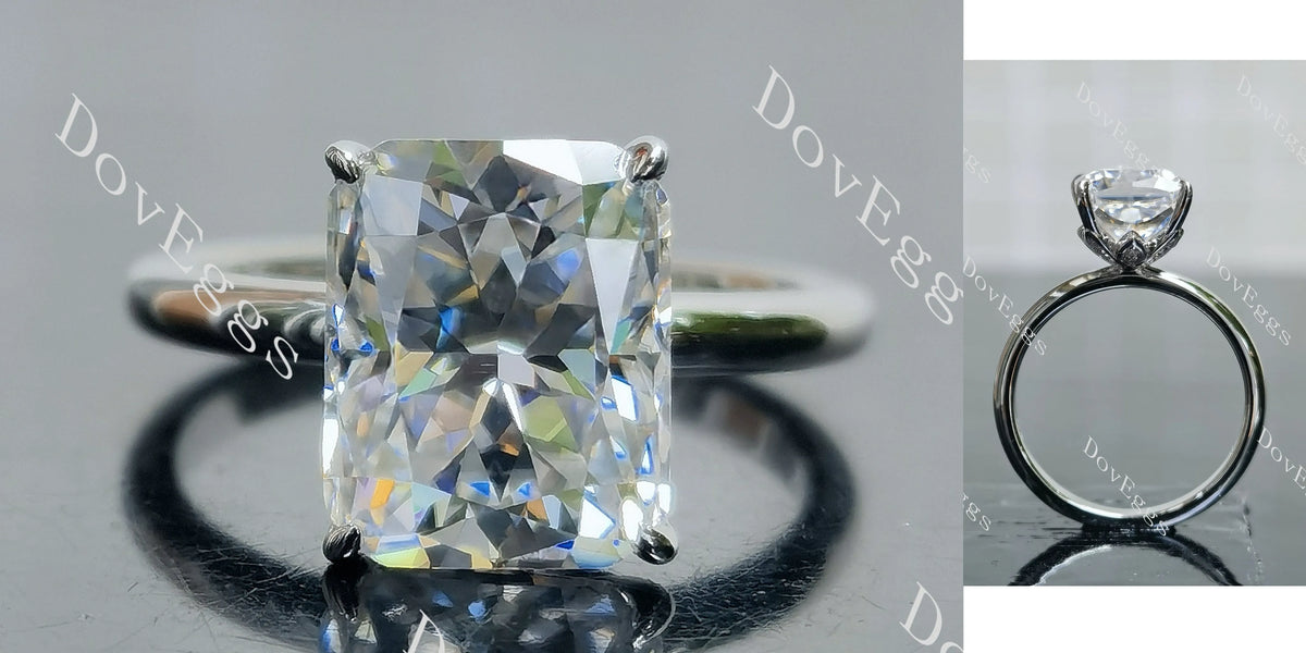 La Rose-Radiant solitaire torus moissanite engagement ring| DovEggs