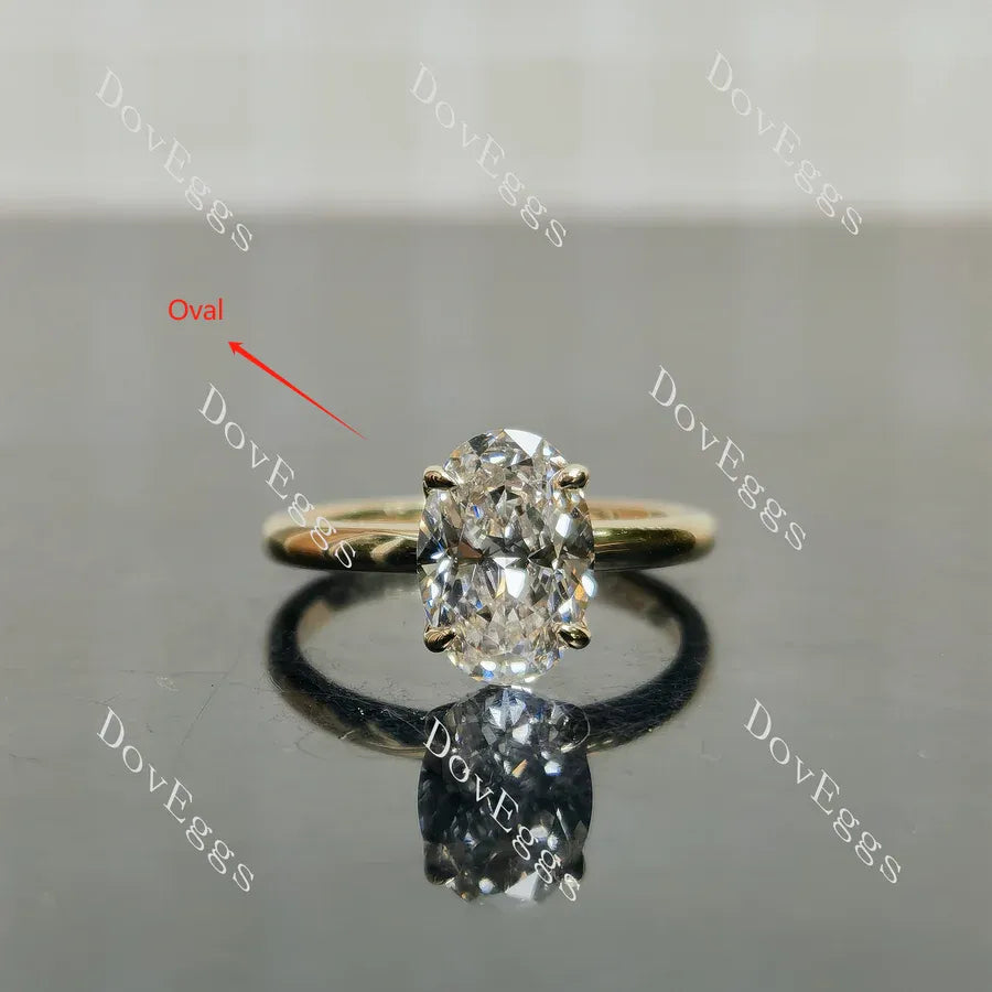 La Rose-Radiant solitaire torus moissanite engagement ring| DovEggs