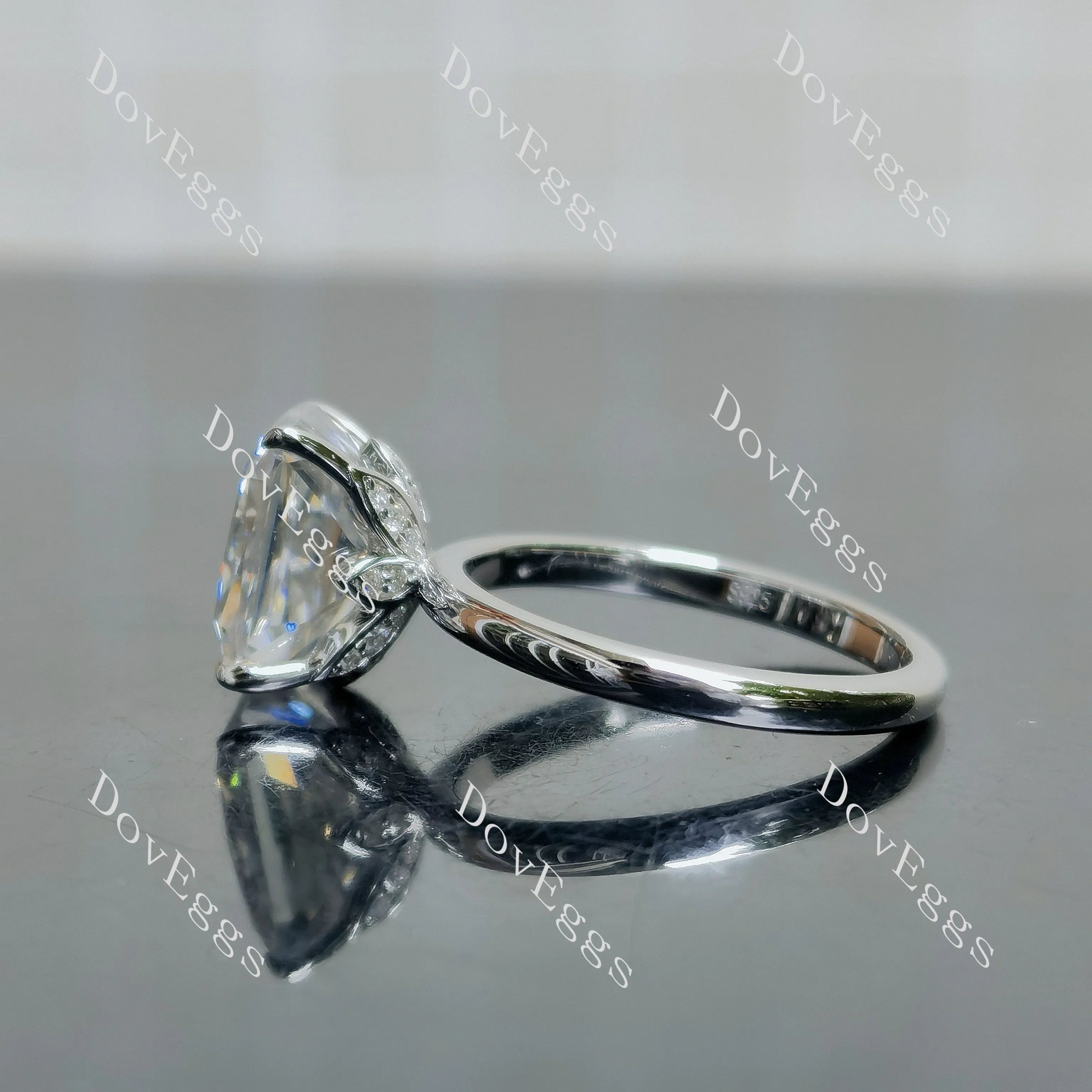 La Rose-Radiant solitaire torus moissanite engagement ring| DovEggs
