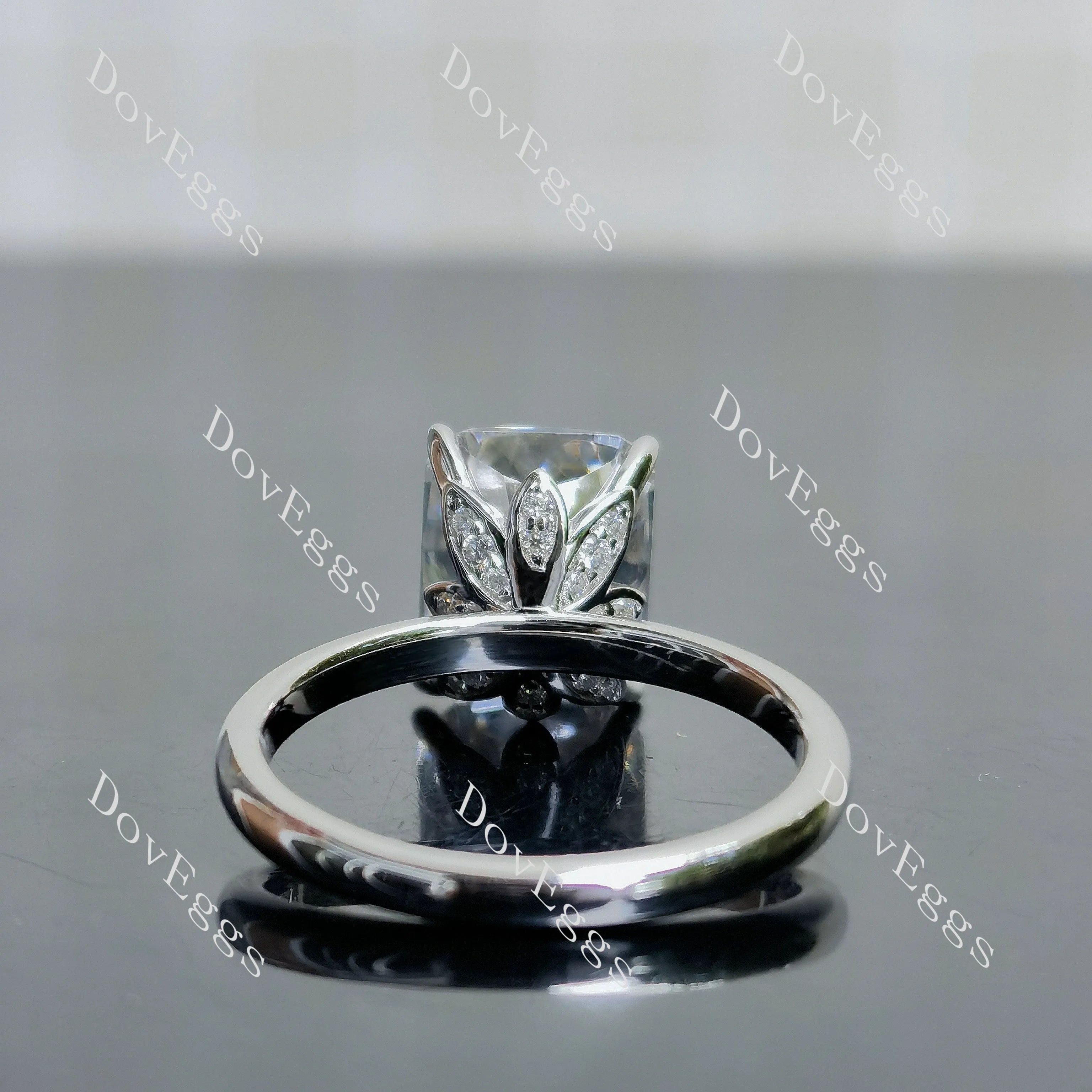 La Rose-Radiant solitaire torus moissanite engagement ring| DovEggs